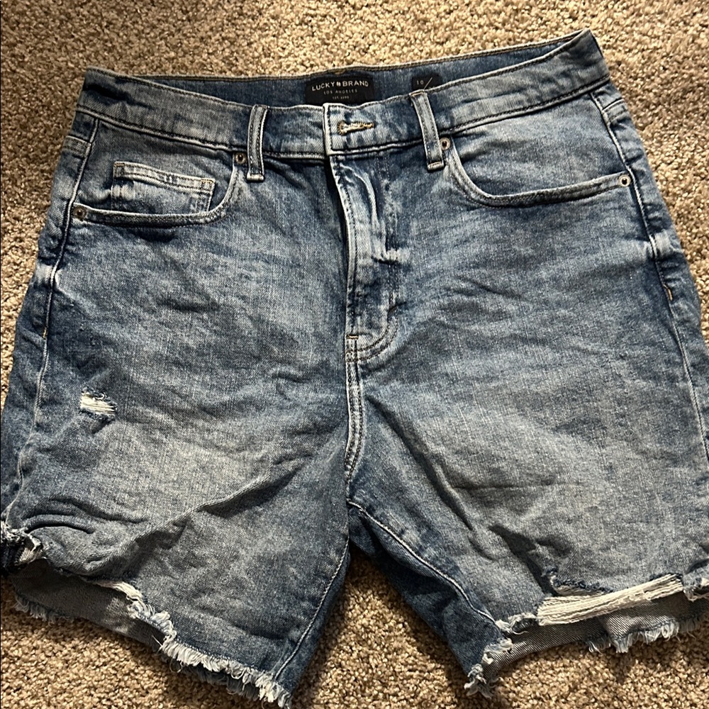 Lucky Brand Women’s Distressed Blue Jean Shorts